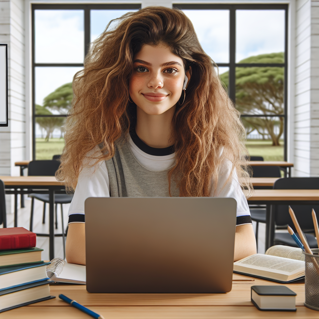 Estudante realizando atividades online para concluir supletivo a distância em Nilópolis, Rio de Janeiro.