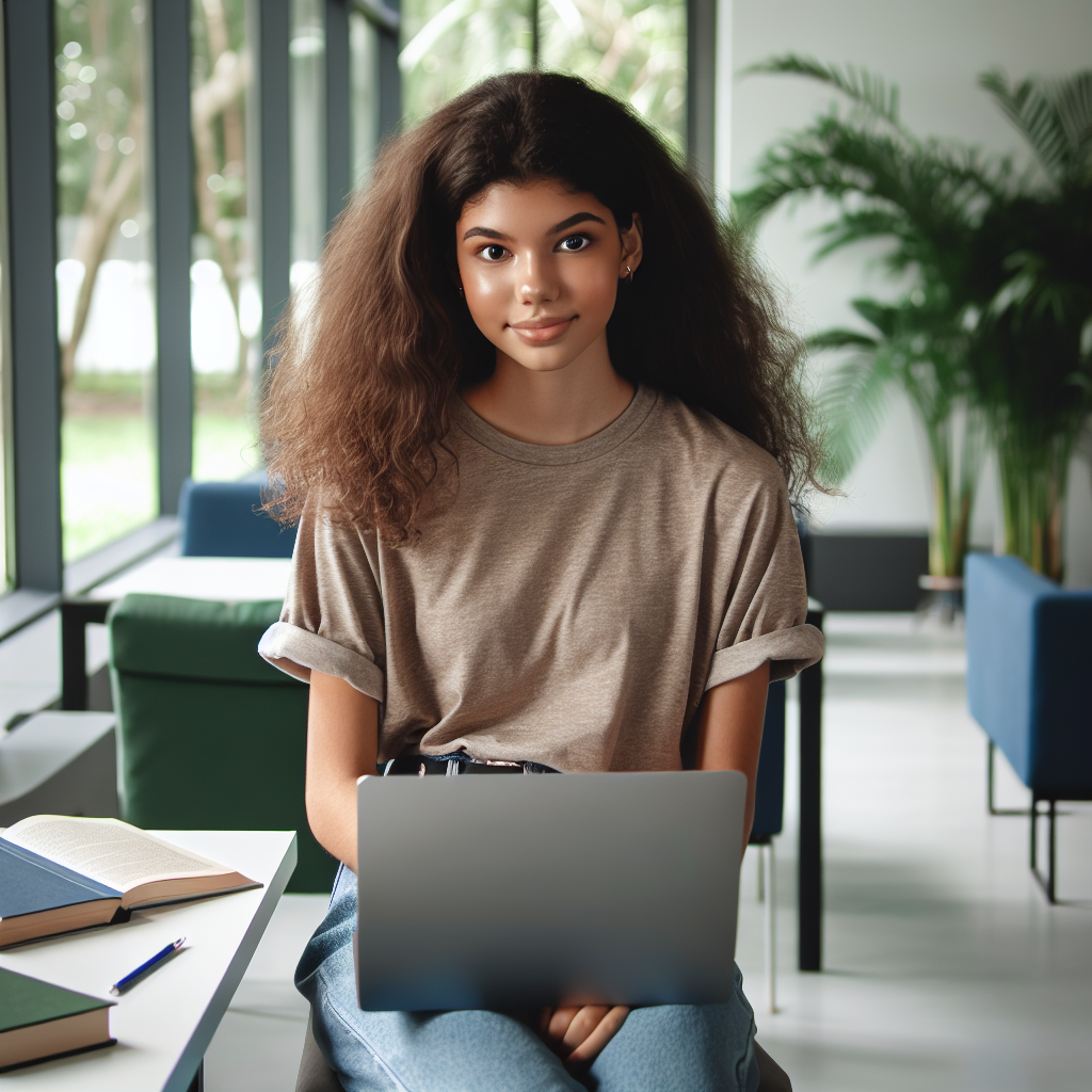 "Estudante de Ensino Médio a Distância no RJ, aproveitando a flexibilidade do aprendizado remoto em 2026."